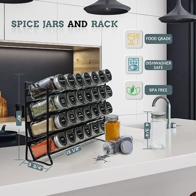 4 warstwy Wire Iron Mesh Spice Jar Rack dla kuchni organizacji Rack Rozmiar 30 * 9.8 * 23.3cm