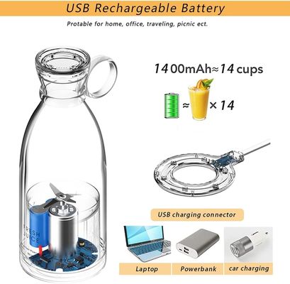 NO Aplikacja sterowana Mini Juicer Cup Plastic USB Portable Blender do koktajli i koktajli