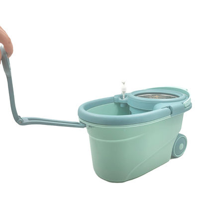 Logo niestandardowe Wysokiej pojemności czyszczenie podłogi Mikrofiber Spinning Mop Bucket 360 Rotating Dual Drive