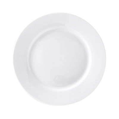 Wyposażone białe ceramiczne talerze do restauracji