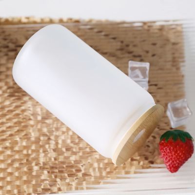 Naturalny zdrowy 16 oz zamrożony kieliszek piwa z bambusową pokrywą i słomką
