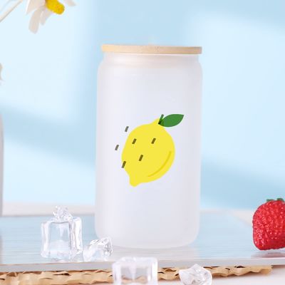 Naturalny zdrowy 16 oz zamrożony kieliszek piwa z bambusową pokrywą i słomką