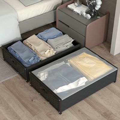 Pod łóżkiem ubrania / zabawki Skrzynka z kołyską i pokrywą