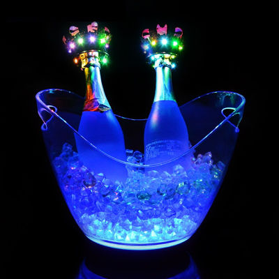 Party Club Hotel Acrylic Plastic Drink Container Custom Logo Led Acrylic Ice Bucket