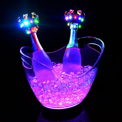 Party Club Hotel Acrylic Plastic Drink Container Custom Logo Led Acrylic Ice Bucket