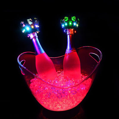Party Club Hotel Acrylic Plastic Drink Container Custom Logo Led Acrylic Ice Bucket