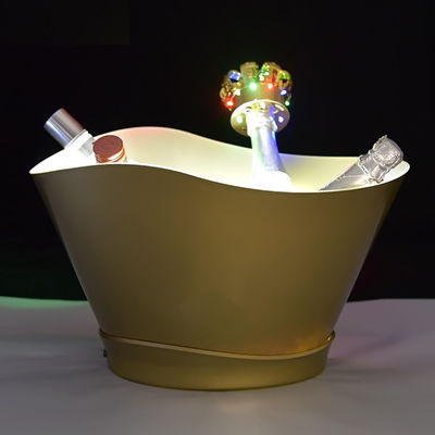 Logo na zamówienie Wiadro lodowe 12L Światło impreza Jasne piwo Szampana LED Chłodnia butelki wina