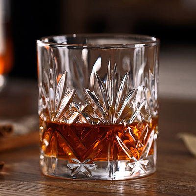340ml Luxury Clear Rock Design Glass Graved Crystal Luxury Whiskey Beer Glasses Cup