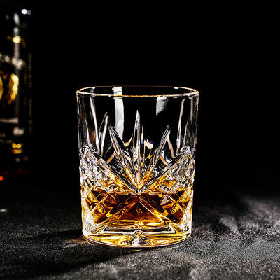 340ml Luxury Clear Rock Design Glass Graved Crystal Luxury Whiskey Beer Glasses Cup