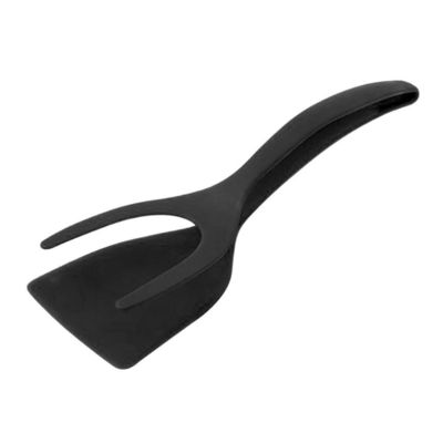 2 w 1 Spatula Tong do narzędzia do gotowania Czarne jajko Flipper Tong naleśniki Ryby francuskie tosty