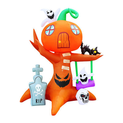 Plastikowy Halloween Pumpkin Tombstone Pumpkins w / LEDs Idealny na Halloween
