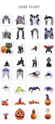 Plastikowy Halloween Pumpkin Tombstone Pumpkins w / LEDs Idealny na Halloween