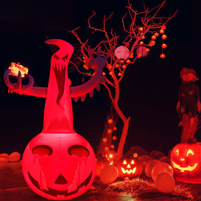 Plastikowy Halloween Pumpkin Tombstone Pumpkins w / LEDs Idealny na Halloween
