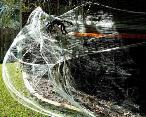 Dostosowywalne Stretchy Halloween Spider Web przerażające sceny rekwizyty dla domu nawiedzonego