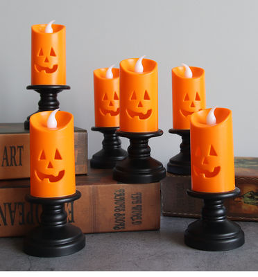 Dekoracje na Halloween Odrobnik do świec na dywanie LED Światła nocne Świecznik Ozdoby lampy 8*12cm