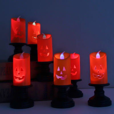 Dekoracje na Halloween Odrobnik do świec na dywanie LED Światła nocne Świecznik Ozdoby lampy 8*12cm