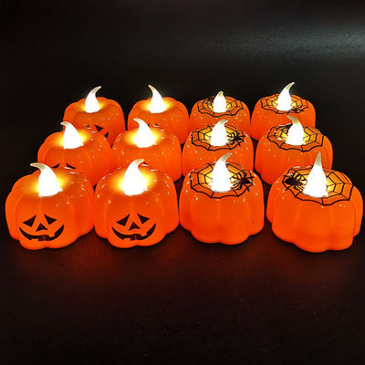 Dekoracje na Halloween Odrobnik do świec na dywanie LED Światła nocne Świecznik Ozdoby lampy 8*12cm