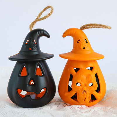 Kreatywne ozdoby Halloween Dekoracja świecznik dyni LED Elektroniczna lampa świecznika