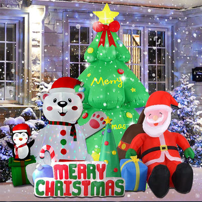Dekoracje imprezowe z poliestru Ozdoby z LED Świąteczne światła Święty Mikołaj navidad