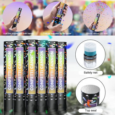 40cm Wielokolorowe Biodegradowalne Popper Confetti Cannons dla kolorowych uroczystości