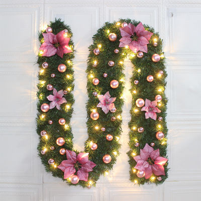 Pre Lit Wreath for Shopping Mall Hotel Outdoor Decorative Door Hanging Dekoracja