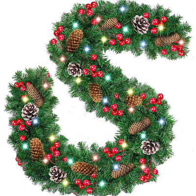 Pre Lit Wreath for Shopping Mall Hotel Outdoor Decorative Door Hanging Dekoracja