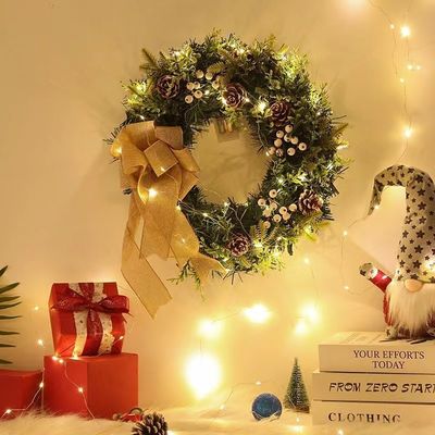 Okrągły wieniec XMAS dla drzwi wejściowych Wieniec z dostosowanym logo