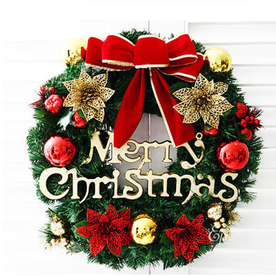 Okrągły wieniec XMAS dla drzwi wejściowych Wieniec z dostosowanym logo