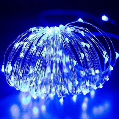 7/22/32m wodoodporne LED słoneczne drut miedziany Światła choinki z materiałem PVC ciepłe
