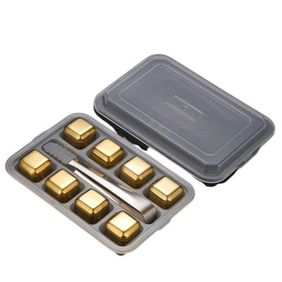 Wyposażony w 304 stali nierdzewnej Whiskey Stone Gift Set 8 sztuk / set dla chłodzenia czerwonego wina