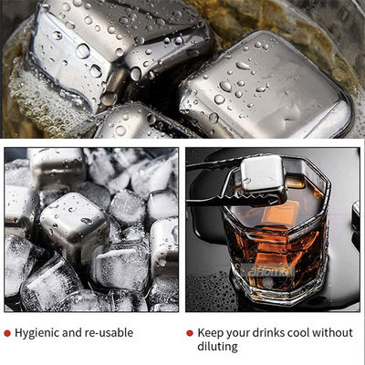 Wyposażony w 304 stali nierdzewnej Whiskey Stone Gift Set 8 sztuk / set dla chłodzenia czerwonego wina