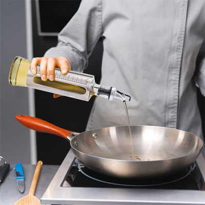 500 ml pojemności Srebro Nierdzewna Oliwa z Oliwki Szklana butelka z wylewkiem