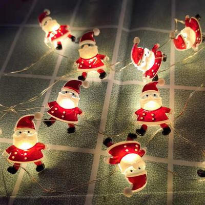Czerwony LED Świąteczne światła String Snowman Święty Mikołaj Gwiazda Świąteczny produkt dekoracyjny