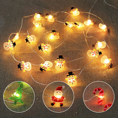 Święty Mikołaj Scepter Płatki śniegu Łosi skarpetki LED String Lights for Fairy Christmas Decoration