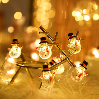 Święty Mikołaj Scepter Płatki śniegu Łosi skarpetki LED String Lights for Fairy Christmas Decoration