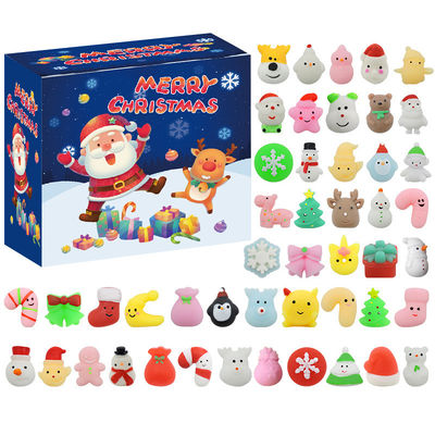 24 sztuk kalendarz świąteczny przyjście ślepy pudełko kreskówki Fidget Squishy zabawkę dla dzieci zestaw zabawek