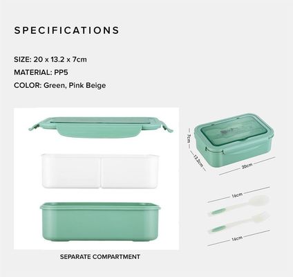 Produkcja Łyżki/Wieforka/Noż/Płytki zestaw BPA-Free 1400 ML PP5 pudełko na obiad dla dzieci/dorosłych