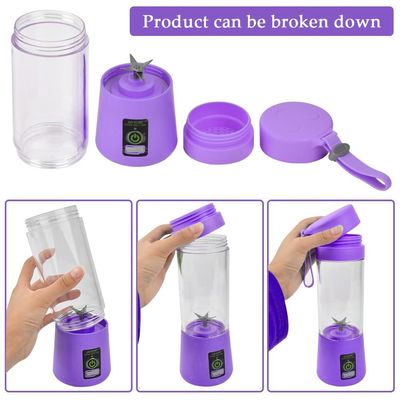 Silikonowy PC Elektryczny Mini Bottle Ice Blender Home USB 2/4/6 Blades Juicer Cup Machine