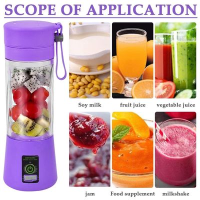 Silikonowy PC Elektryczny Mini Bottle Ice Blender Home USB 2/4/6 Blades Juicer Cup Machine