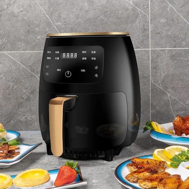 Funkcja Z Wskaźnikiem Światła 4,5L 6L Nieprzylepna Powierzchnia Gotowania Fryer powietrzny bez oleju