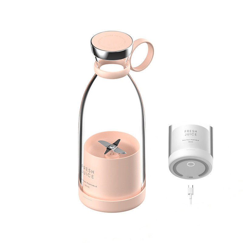 Przenośny, naładowalny mikser z USB 350ml 4 ostrza Pink Mini Electric do podróży