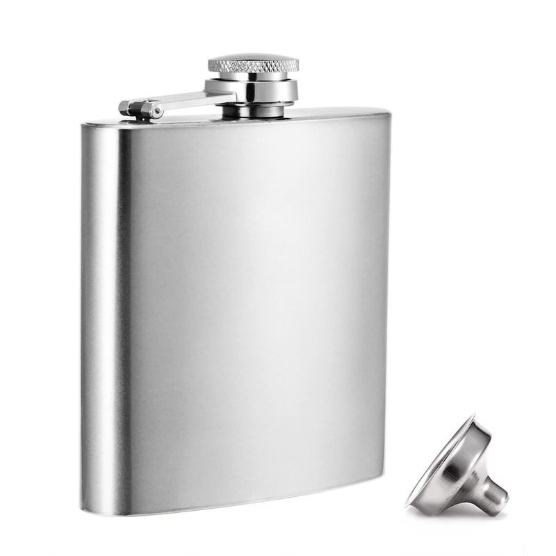 Skórzane butelki z wina ze stali nierdzewnej dla mężczyzn 8 oz Flask zewnętrzny z biodra Rozmiar produktu 93 * 122mm