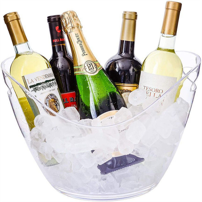8L LED Acrylic Plastic Bucket Modern Design Style for Party Bar Buckets Tongs Typ