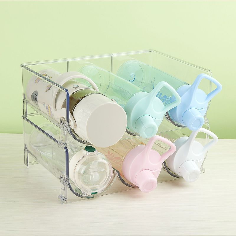Wino i napoje organizator PET półka do kuchni szafki lodówki plastikowej butelki